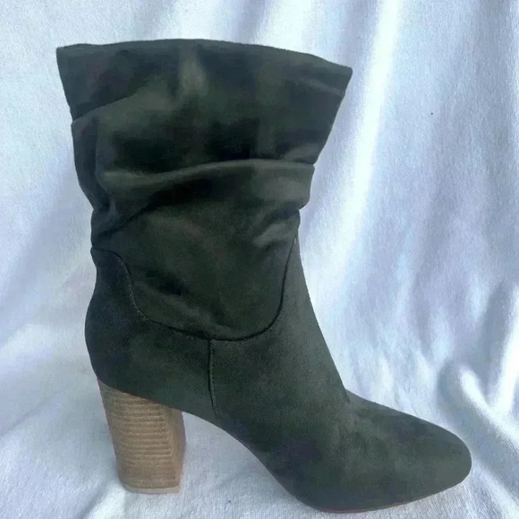CCOCCI Darby Army Green Suede Heeled Slouch Boot Size 8 . Never worn. - Picture 7 of 11